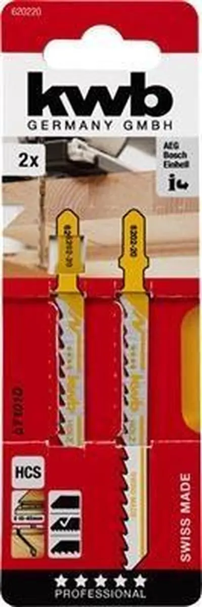 KWB Decoupeerzaagblad Hout Star Middel 6202-20 - 2 Stuks