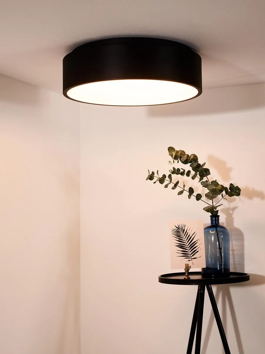Lucide TALOWE LED Plafondlamp Ø45,5cm - 30W 3000K - Zwart