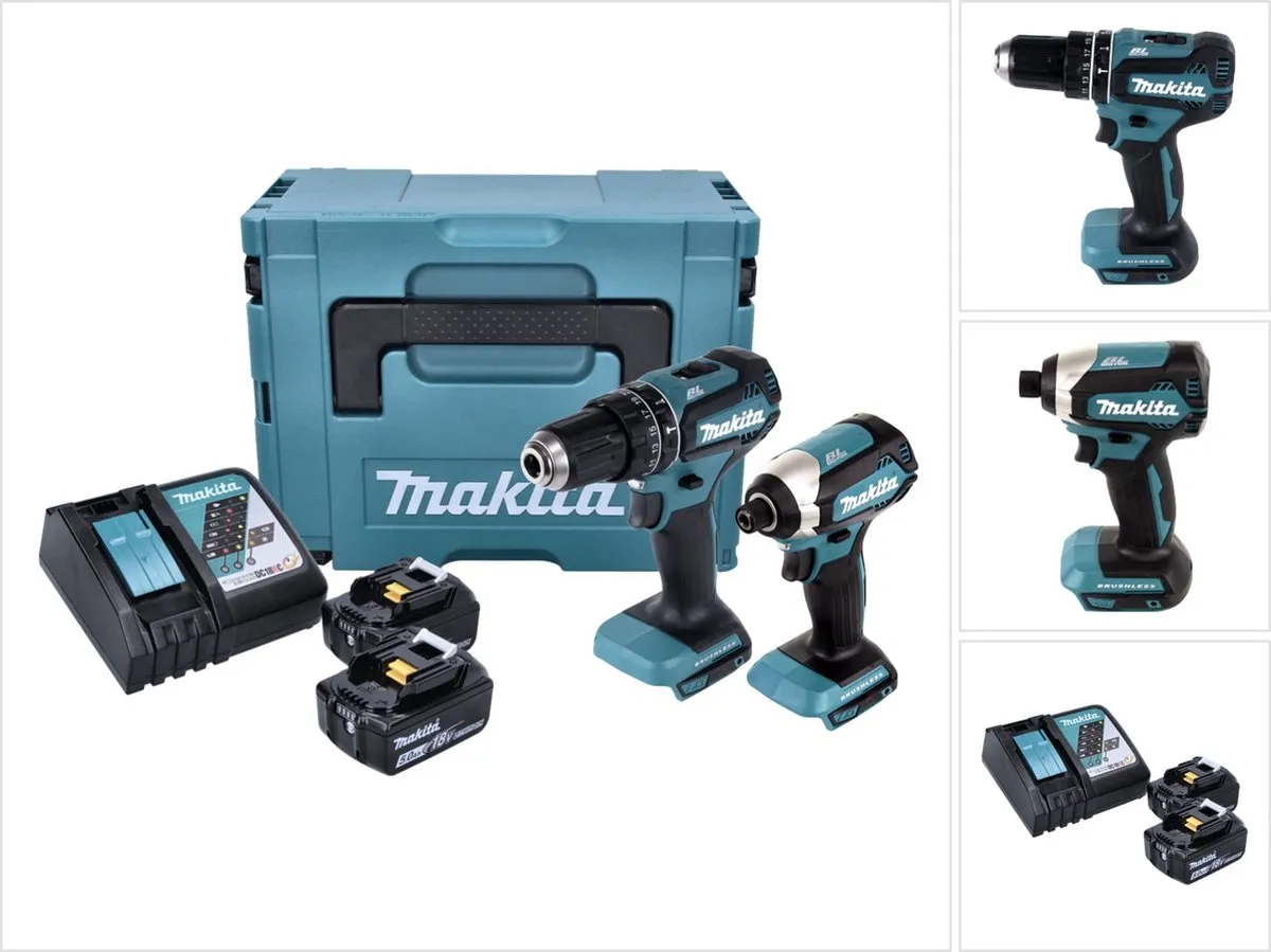 Makita DLX2283TJ Combiset 18V - 2-delig - 2x 5.0Ah