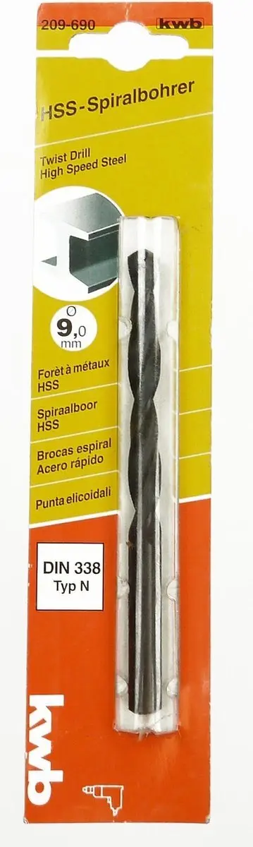 KWB HSS DIN 338 Spiraalboor 9,5mm - Metaal