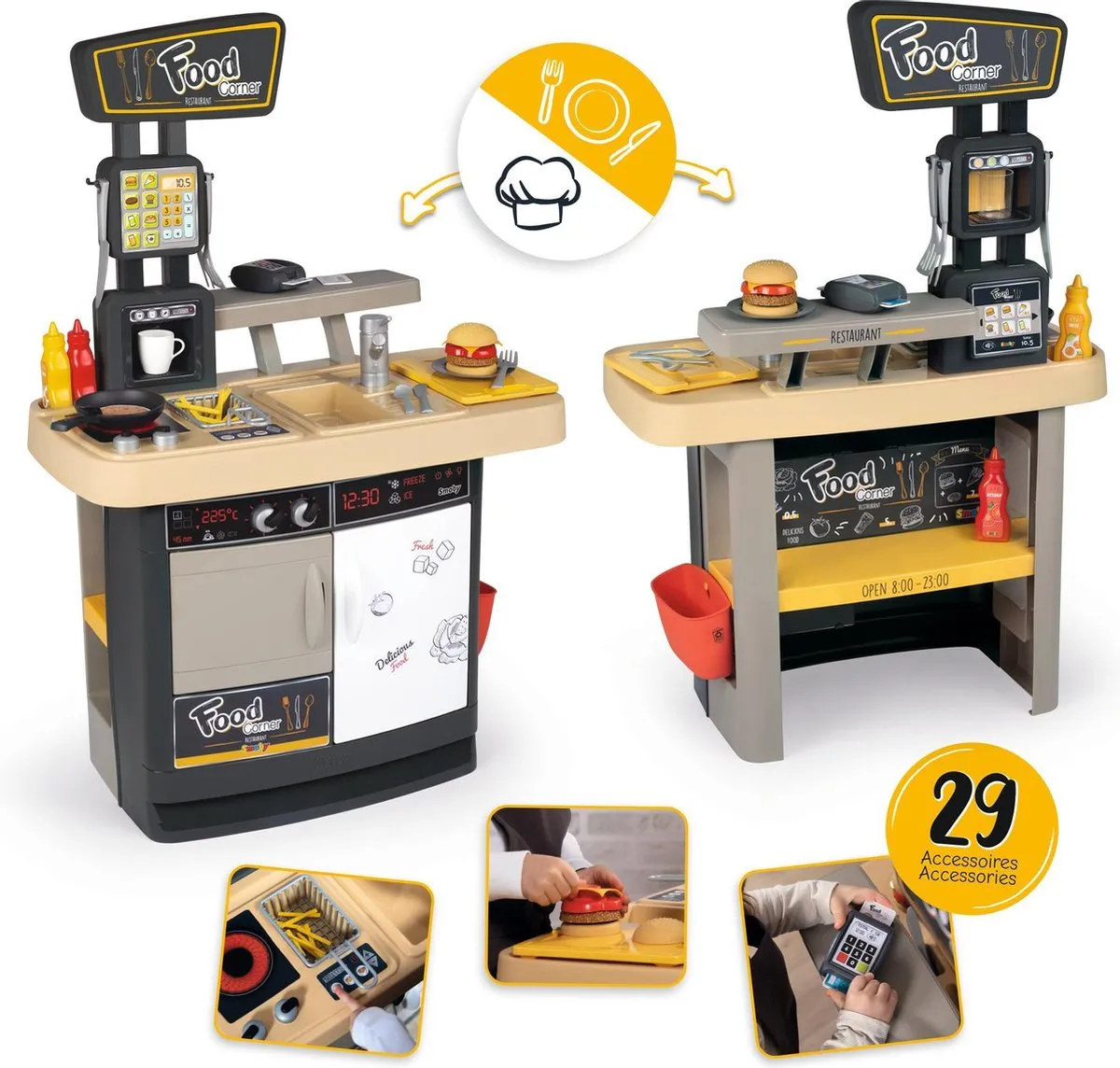 Smoby Food Corner Speelkeuken Grijs