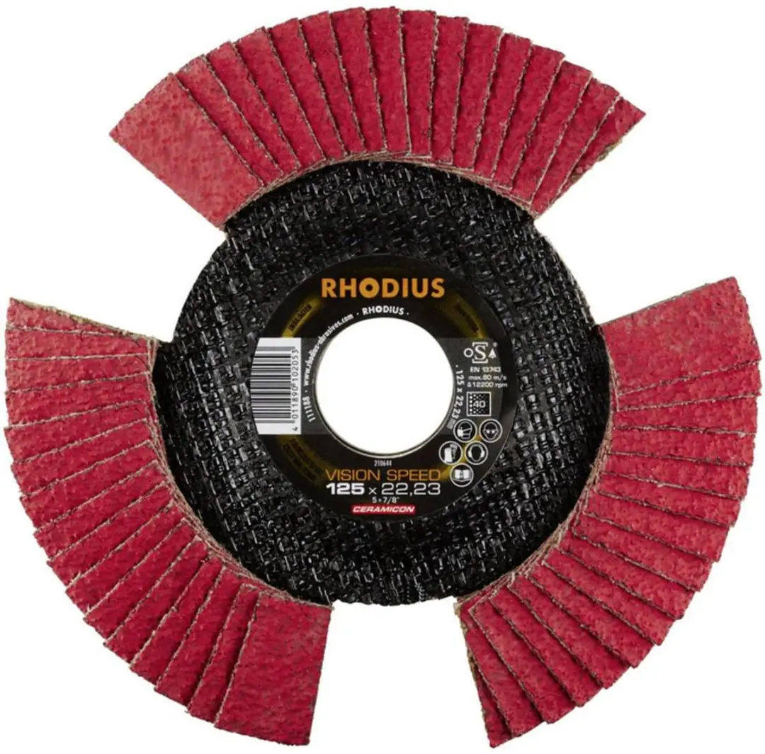 Rhodius VISION SPEED Lamellenschijf 125mm - RVS - 22.23mm