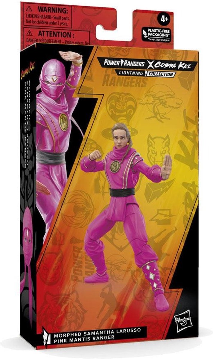 Hasbro Power Rangers Actiefiguur Power Rangers x Cobra Kai Ligtning Collection Morphed Samantha LaRusso Pink Mantis Ranger Multicolours