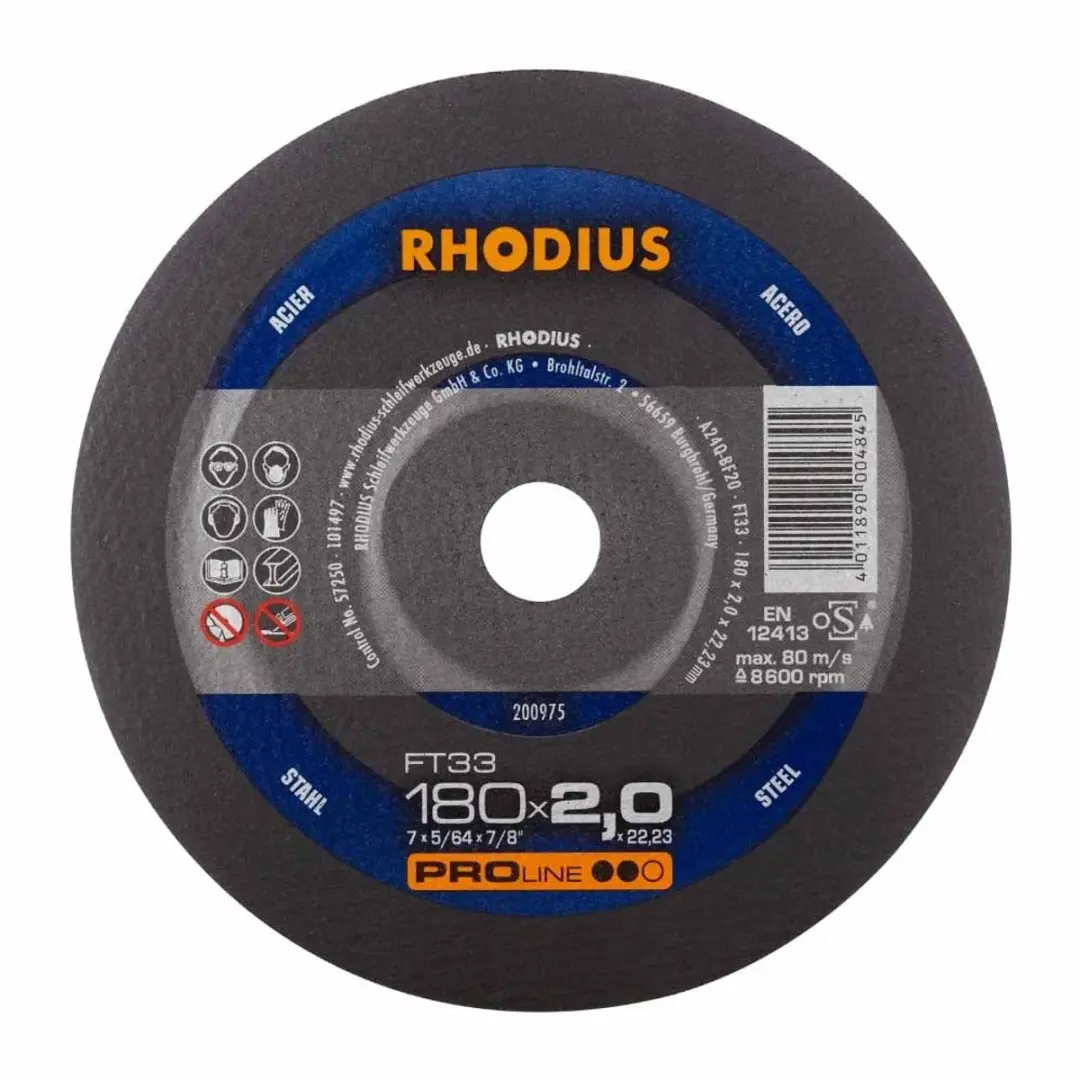 Rhodius Pro Doorslijpschijf Metaal 180x2,0mm FT33