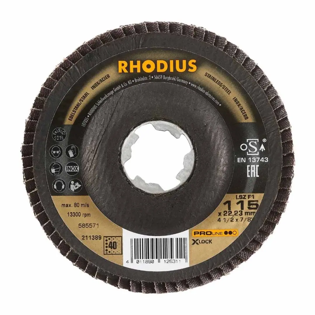 Rhodius Pro Lamellenschijf 115mm K40 X-Lock LSZ F1