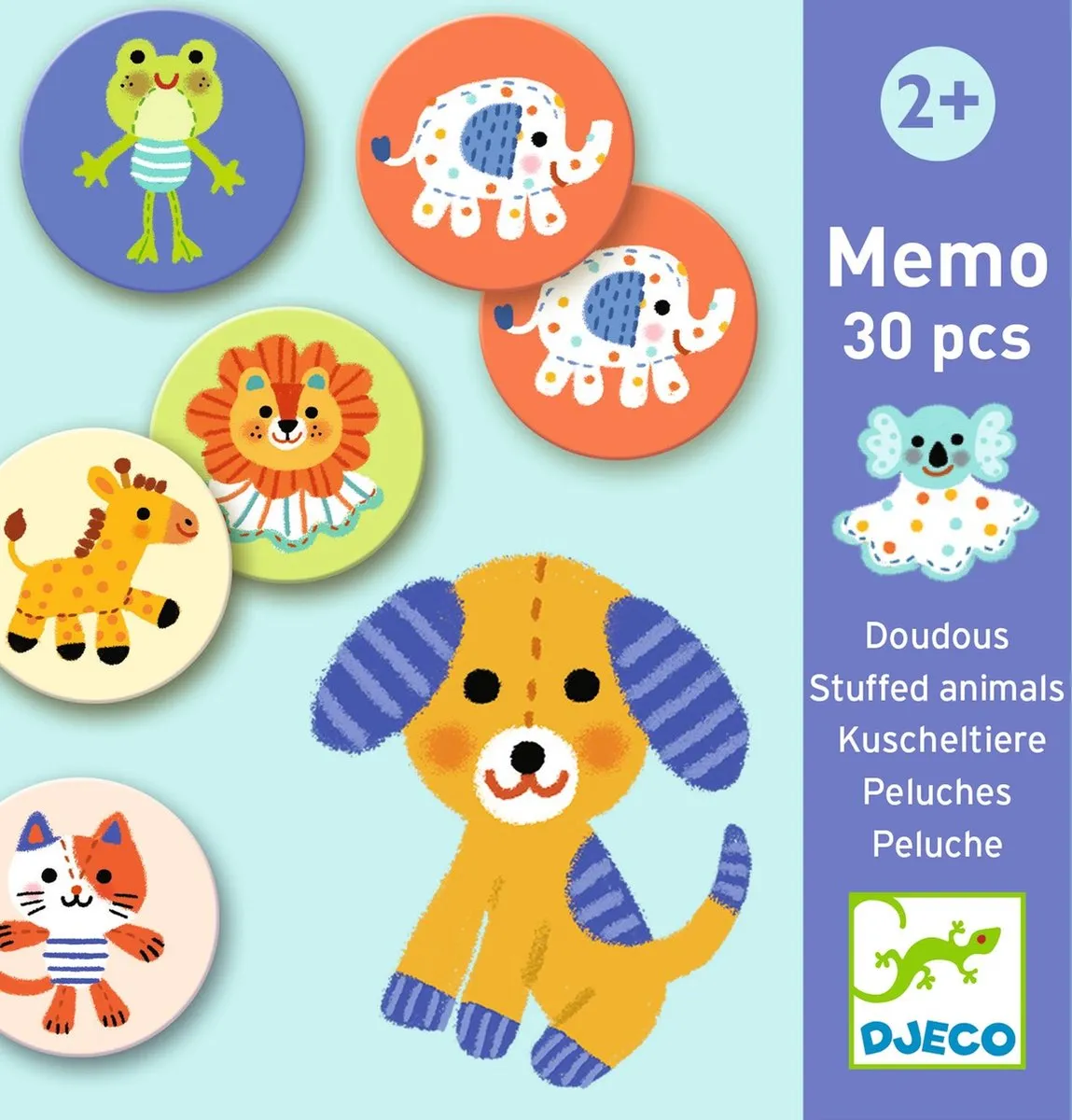 Djeco Memo Stuffed Animals DJ08264 - Multicolor - afbeelding 3 van 4