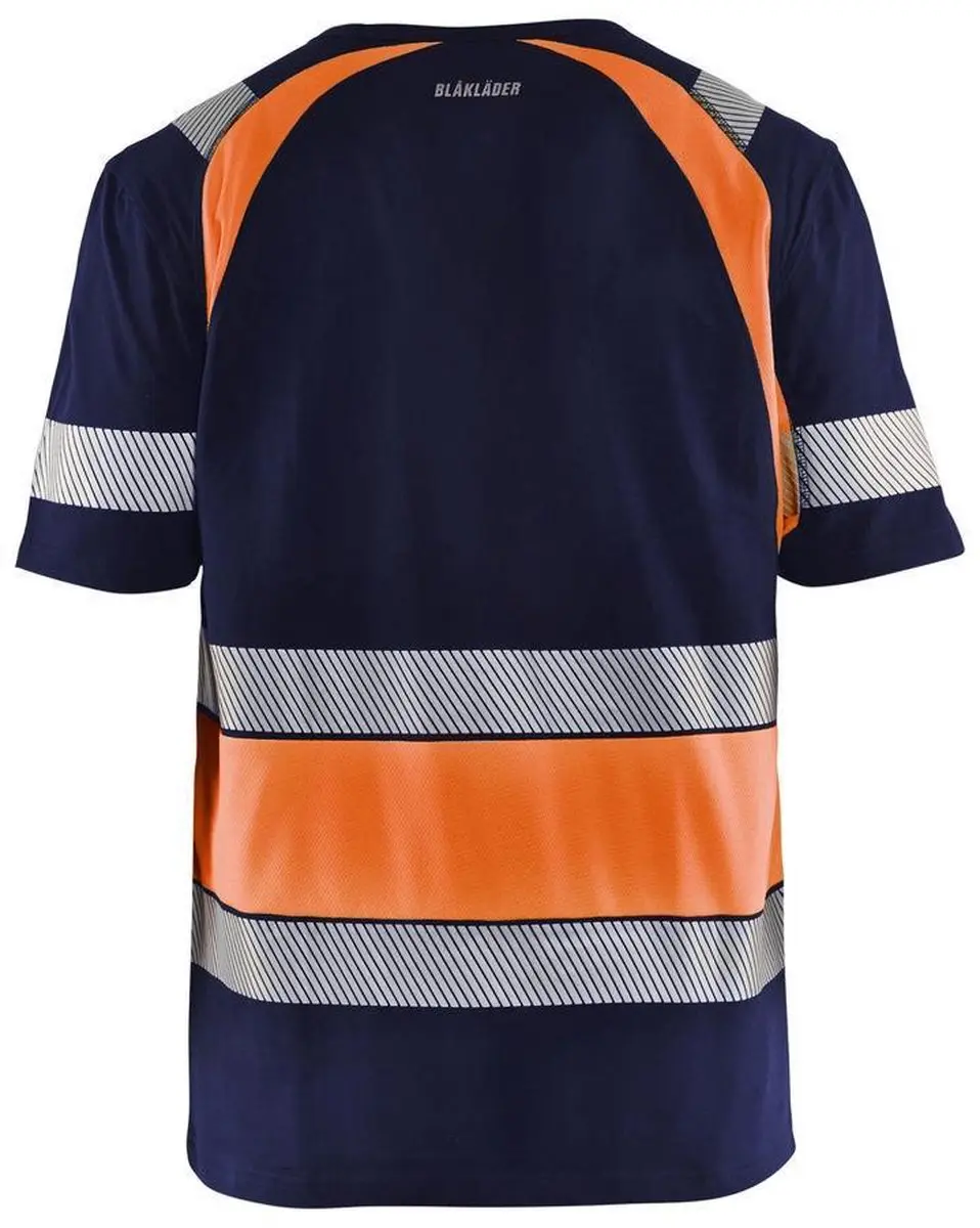 Blåkläder T-shirt High Vis 3421-1030 - Marineblauw/Oranje XL