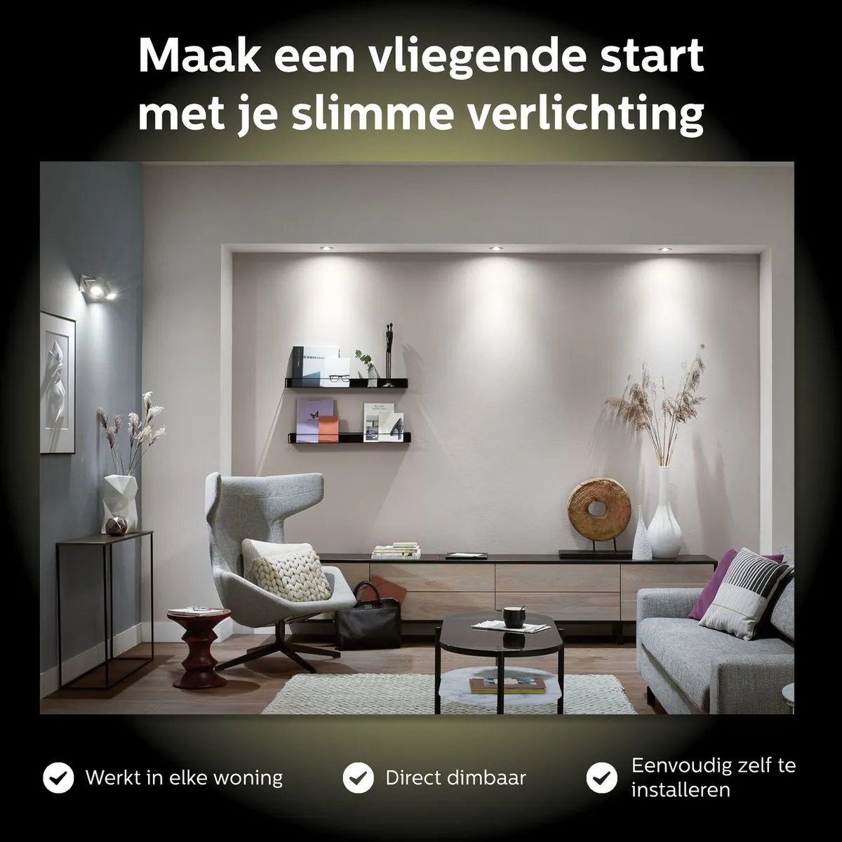 Philips Hue Starterspakket GU10 - 6 Spotjes + Bridge - Warm tot Koelwit