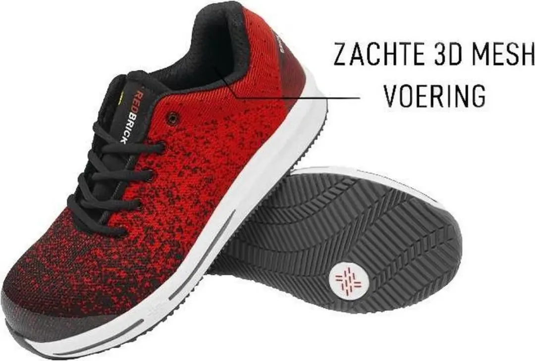 Redbrick Motion Spirit Werkschoen S1P - Rood - 42