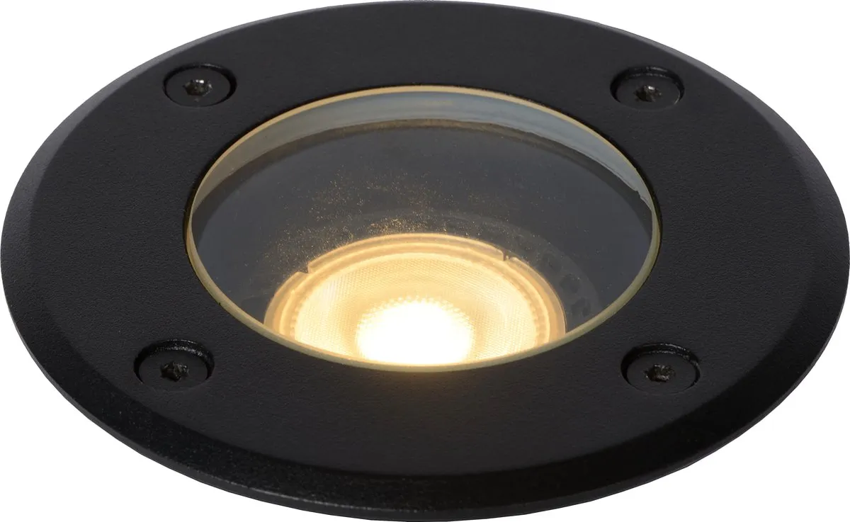 Lucide BILTIN Grondspot GU10 Ø10,8cm - IP67 - Zwart