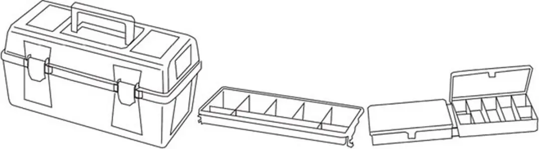 TAYG Gereedschapskoffer TG23 - 356x184x163mm - Met inlegbak & sorteerdoos