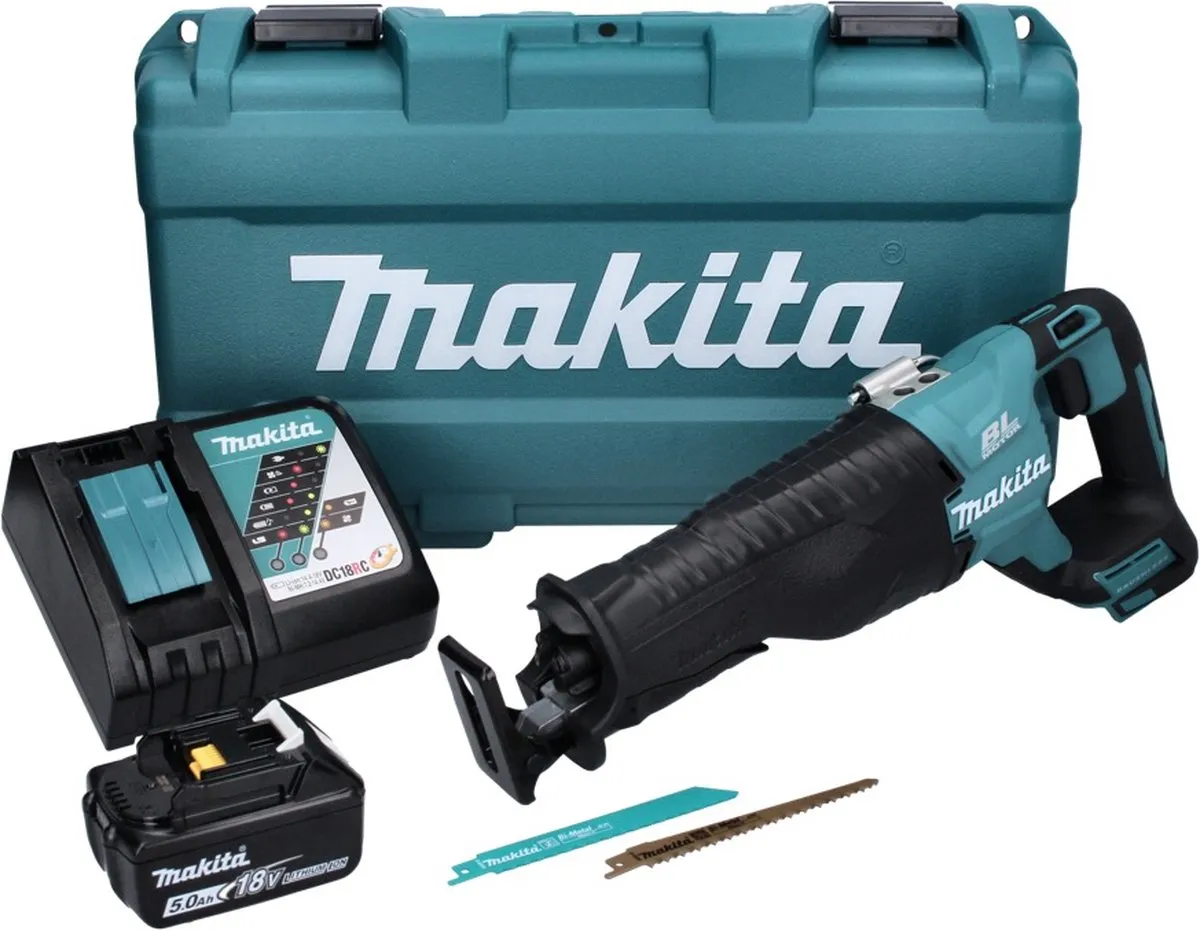 Makita DJR 187 RT1K Reciprozaag 18V - 2 Snelheden - 5.0Ah - afbeelding 2 van 5