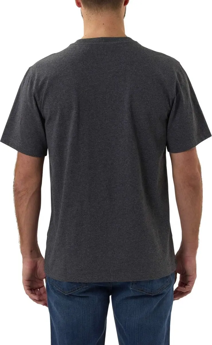 Carhartt Core Logo Carbon Heather T-shirt Heren