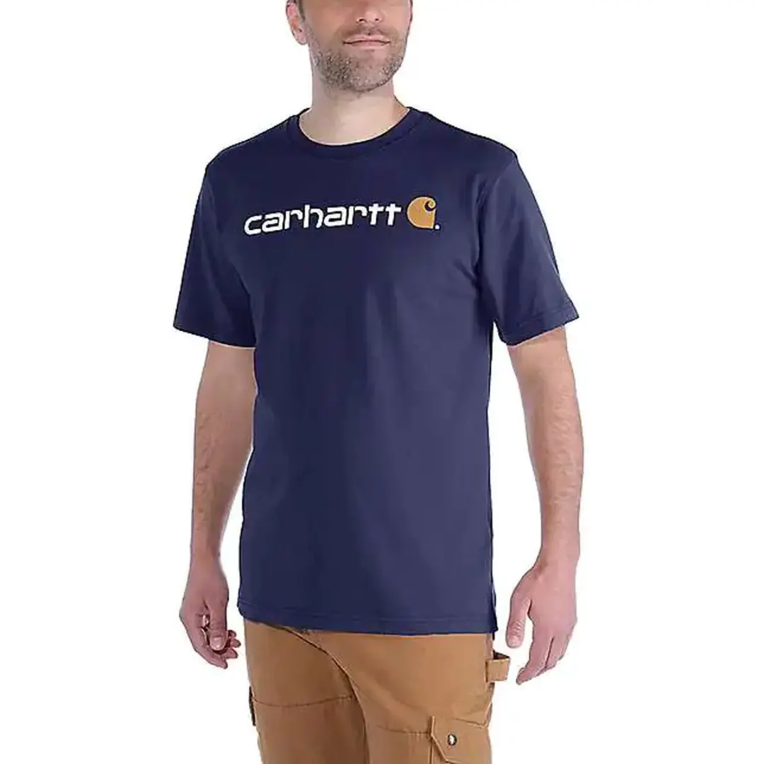 Carhartt Core Logo Carbon Heather T-shirt Heren - afbeelding 6 van 6