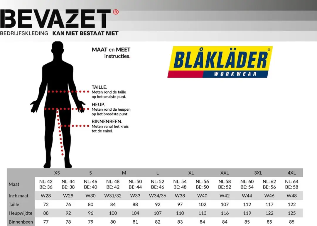 Blåkläder Werkbroek C48 - Zwart