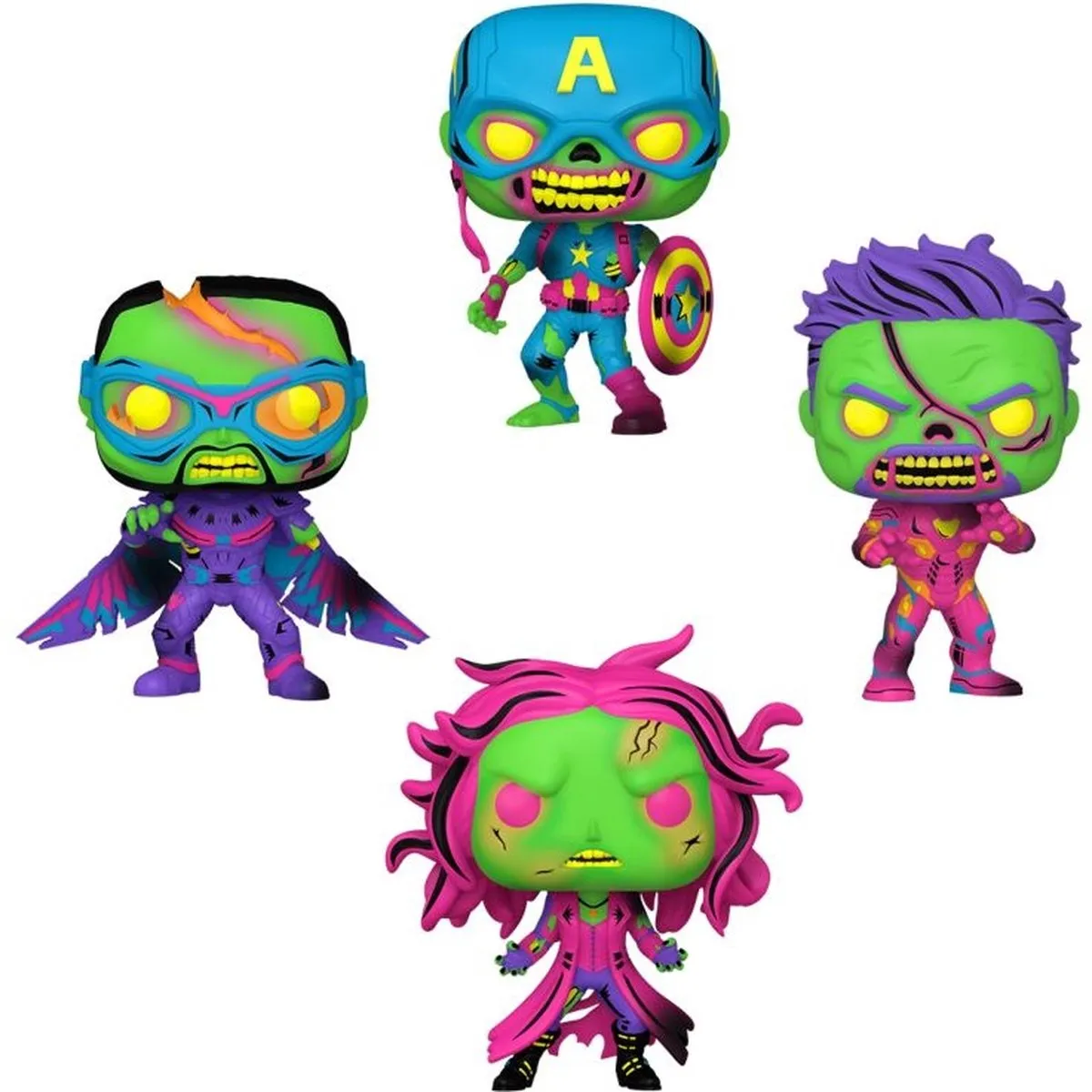 Funko Pop Marvel What If 4-Pack - Black Light