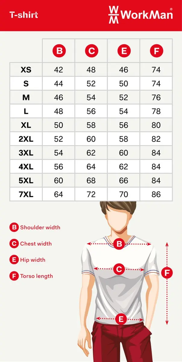 Workman T-Shirt Heavy Duty 0301 - Maat M - Wit