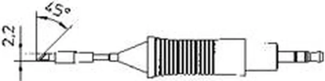 Weller RT7 Soldeerpunt Mespunt 45° 2.2mm T0054460799N