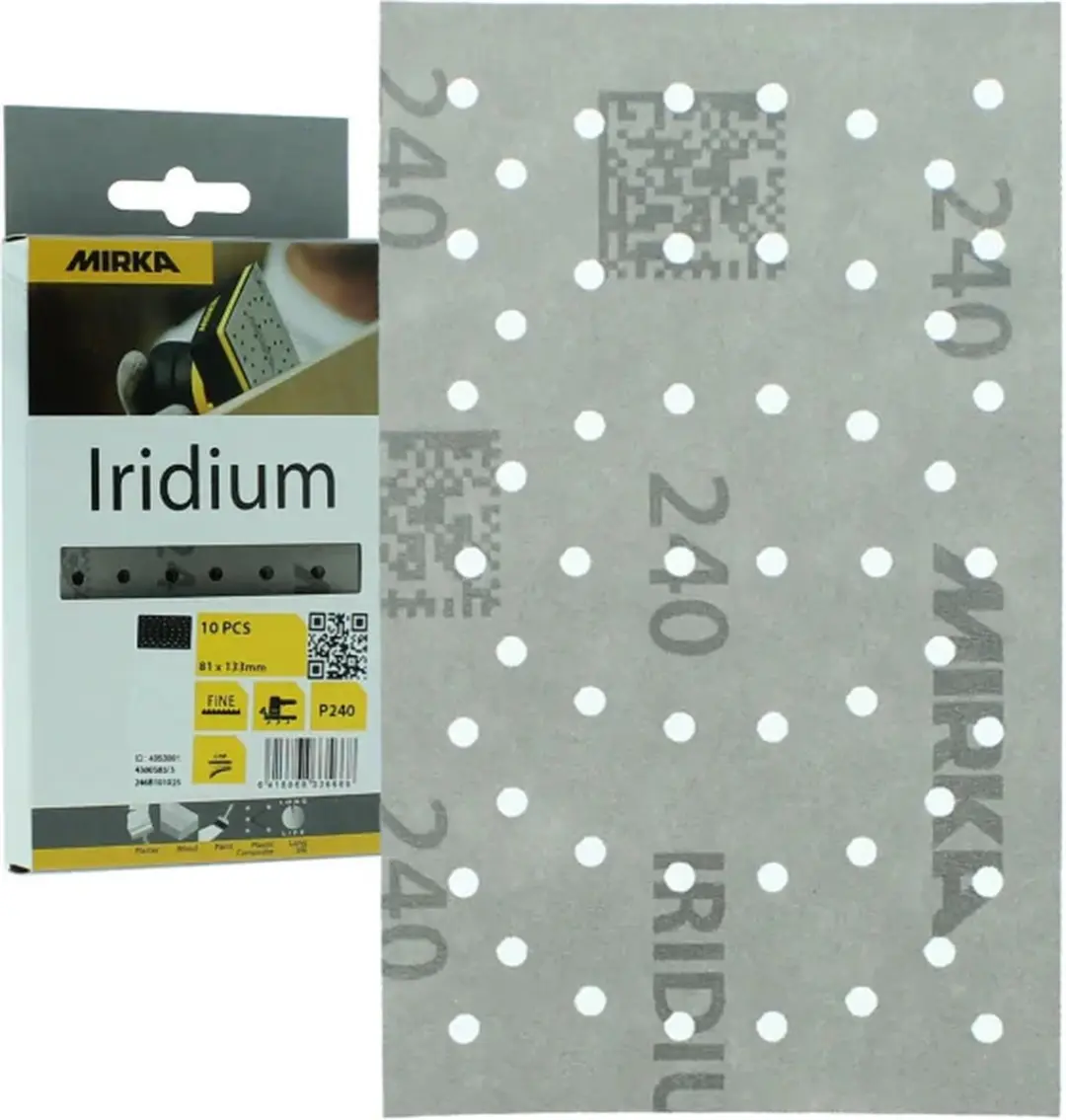 Mirka Iridium P80 Schuurpapier 81x133mm - 10 Stuks