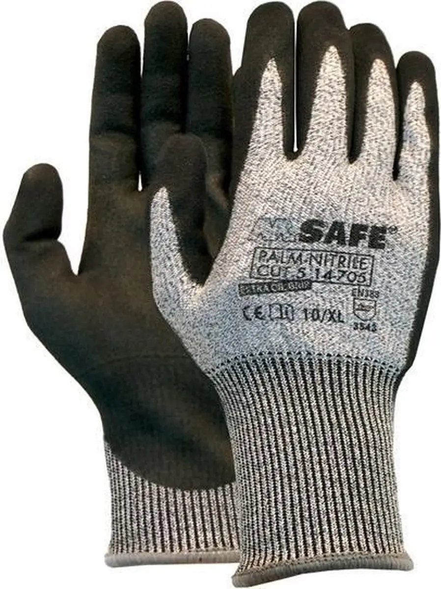 Oxxa Protector 14-705 Handschoen Snijklasse D - L - Zwart/Grijs