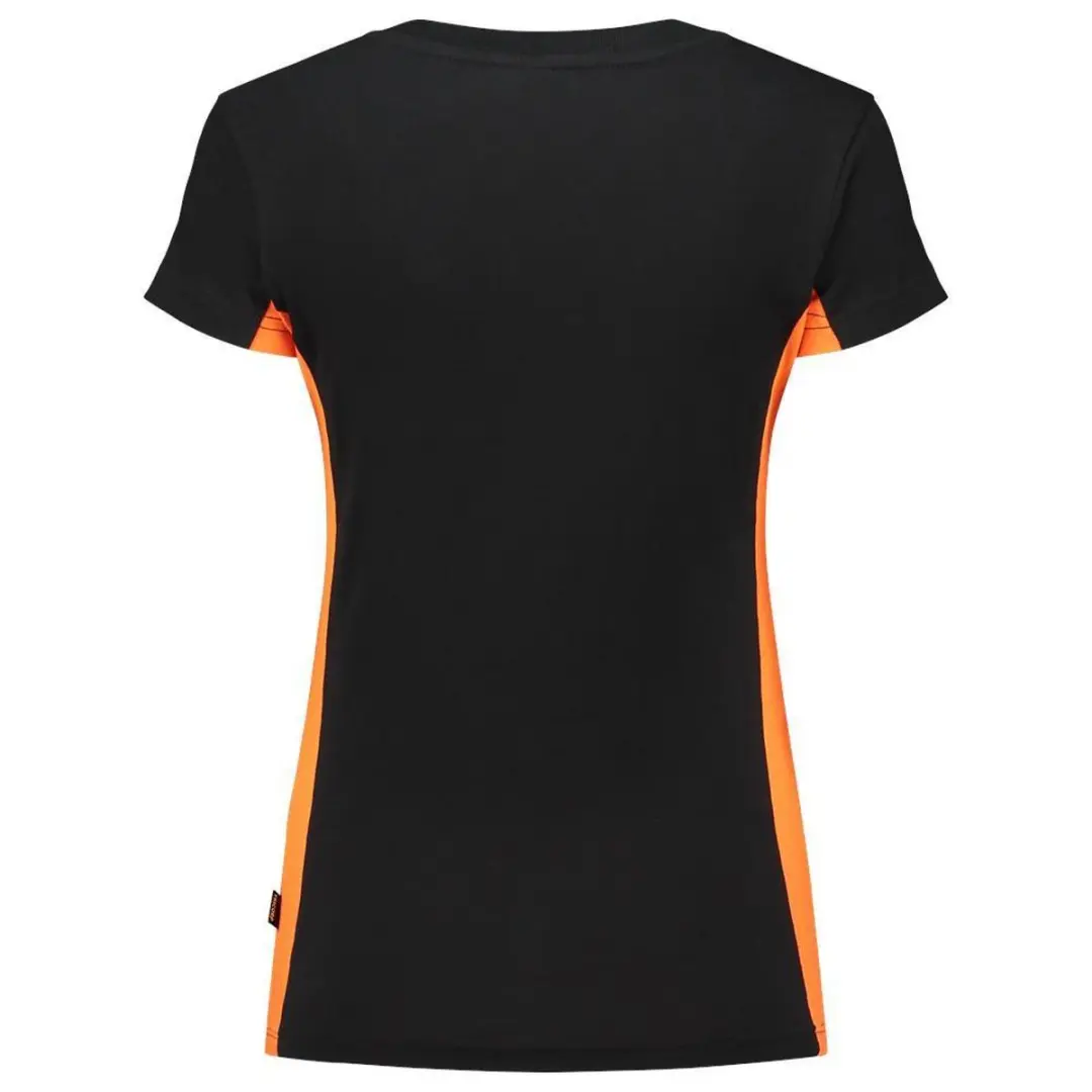Tricorp T-shirt Bi-color Dames 102003 - L - Zwart/ Oranje