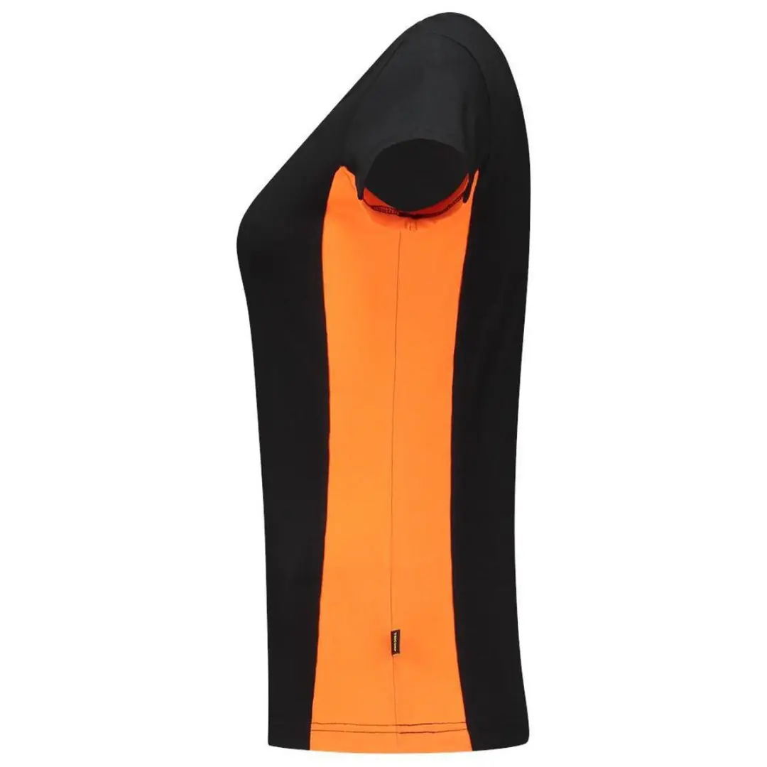 Tricorp T-shirt Bi-color Dames 102003 - L - Zwart/ Oranje