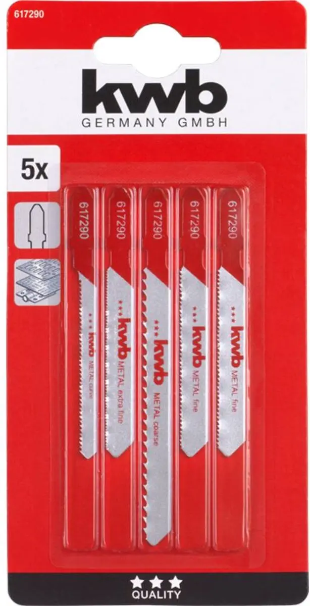 KWB Steekzaagbladen Set 10-delig - U-as S-30 - Non-ferro & hout