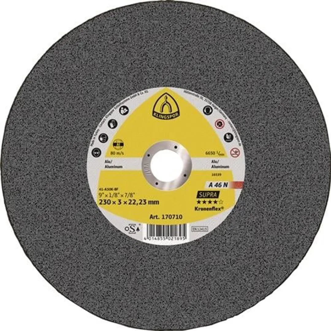 Klingspor Trennscheibe A 46N Supra D230x3mm - Aluminium - 22,23mm