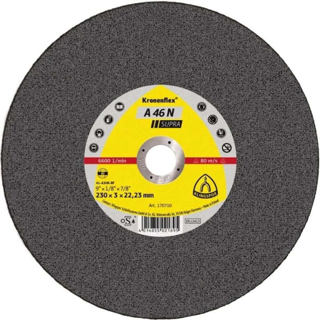 Klingspor Trennscheibe A 46N Supra D230x3mm - Aluminium - 22,23mm