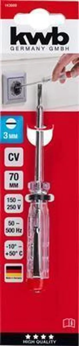 KWB Spanningzoeker 3x70mm - Transparant