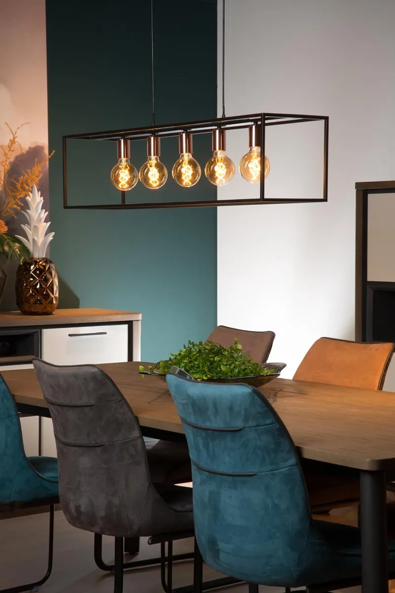 Lucide Arthur Hanglamp 5xE27 - Zwart