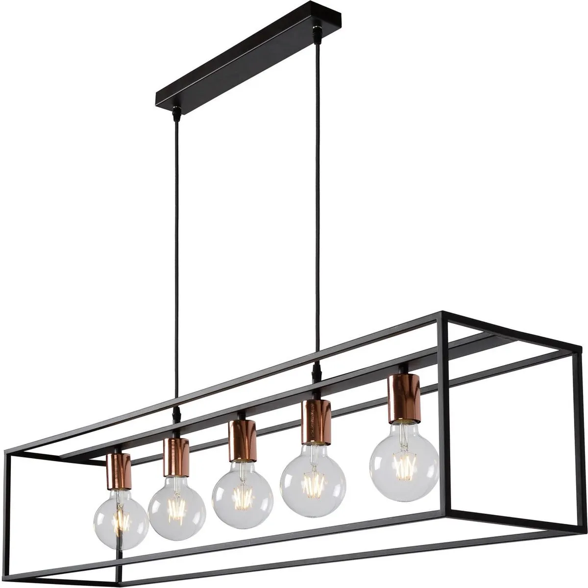 Lucide Arthur Hanglamp 5xE27 - Zwart