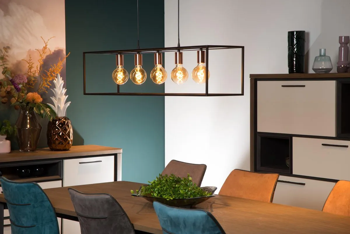Lucide Arthur Hanglamp 5xE27 - Zwart