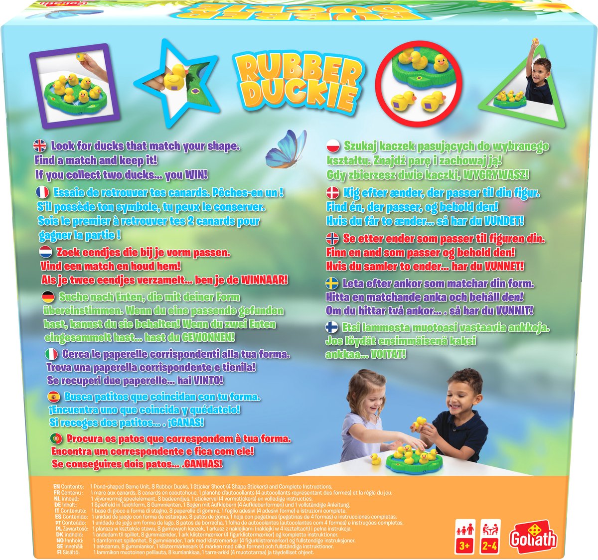 Rubber Duckie - Geheugenspel - Kinderspel - Interactief - 2-4 spelers - vanaf 3 jaar