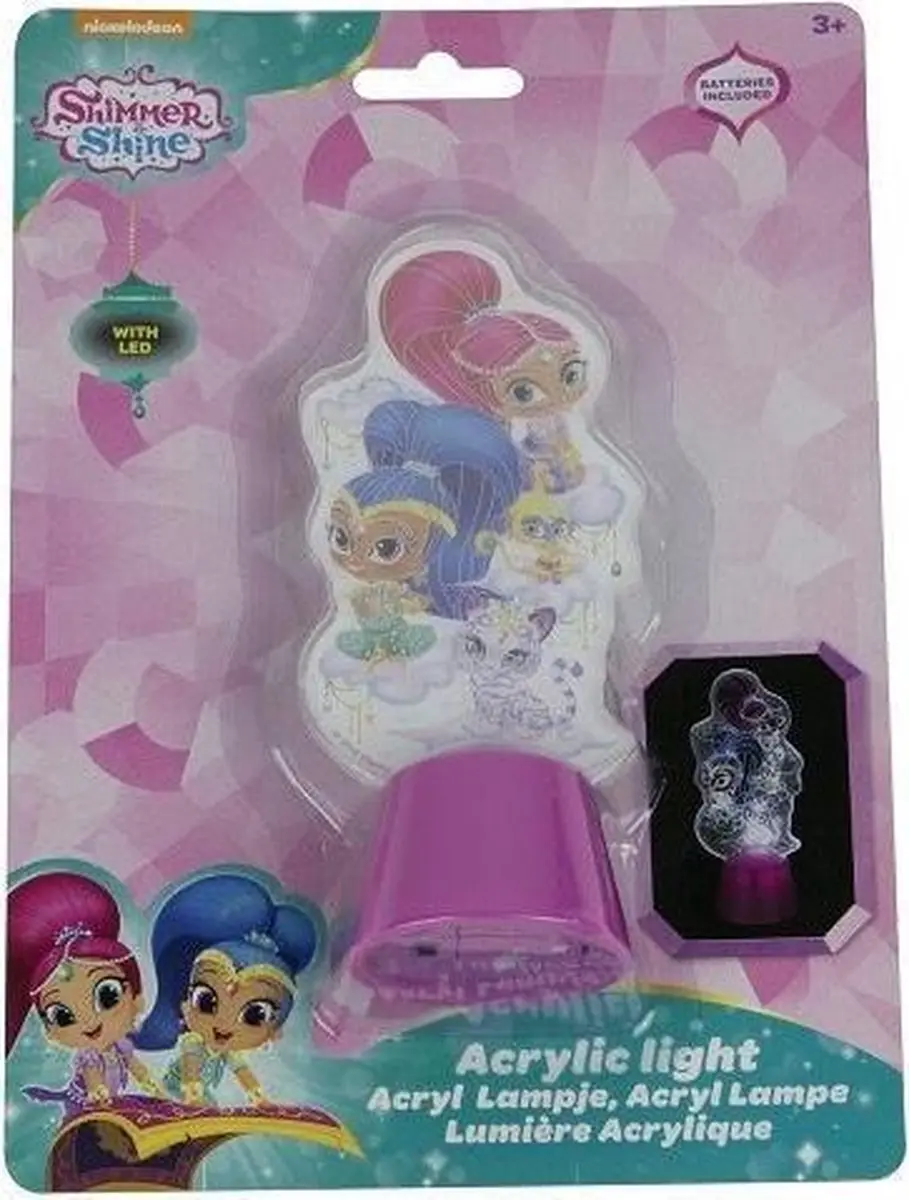 Spin Master Acryllampje Shimmer & Shine 13cm Roze