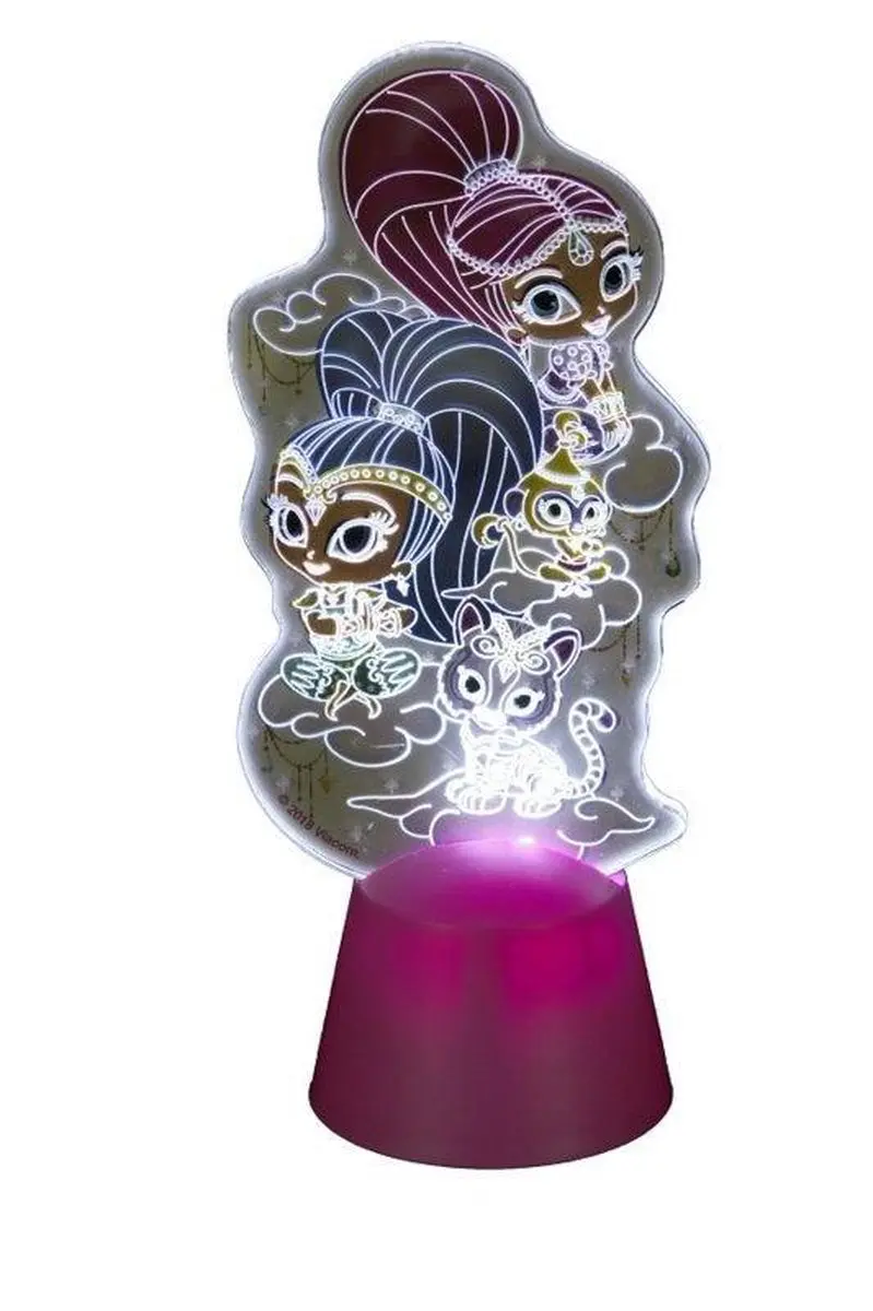 Spin Master Acryllampje Shimmer & Shine 13cm Roze - 1 Lichtpunt