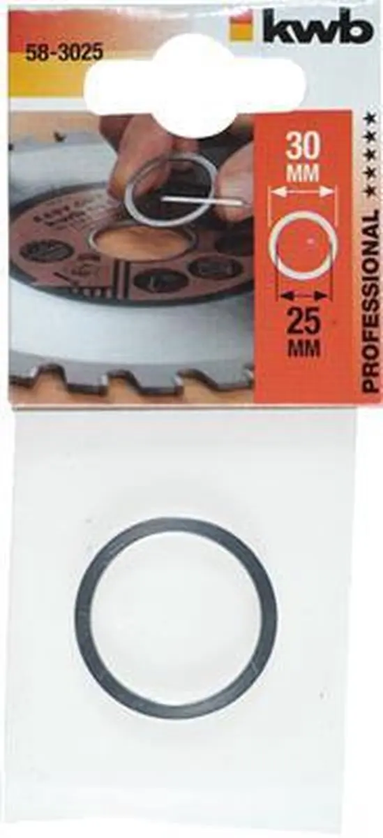KWB Verloopring D30x25mm - 1 Stuk