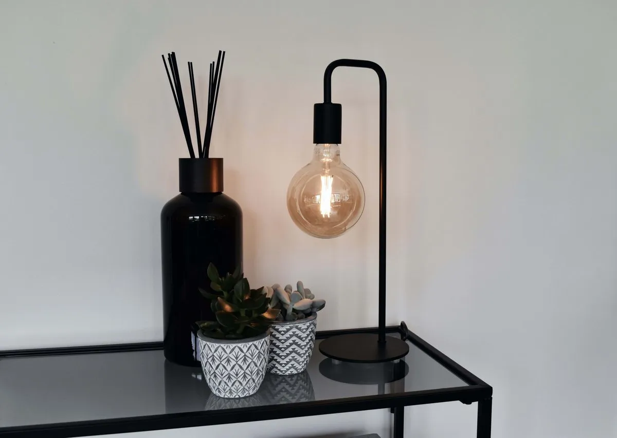 Calex U-Line Industrieel Tafellamp E27 - Zwart