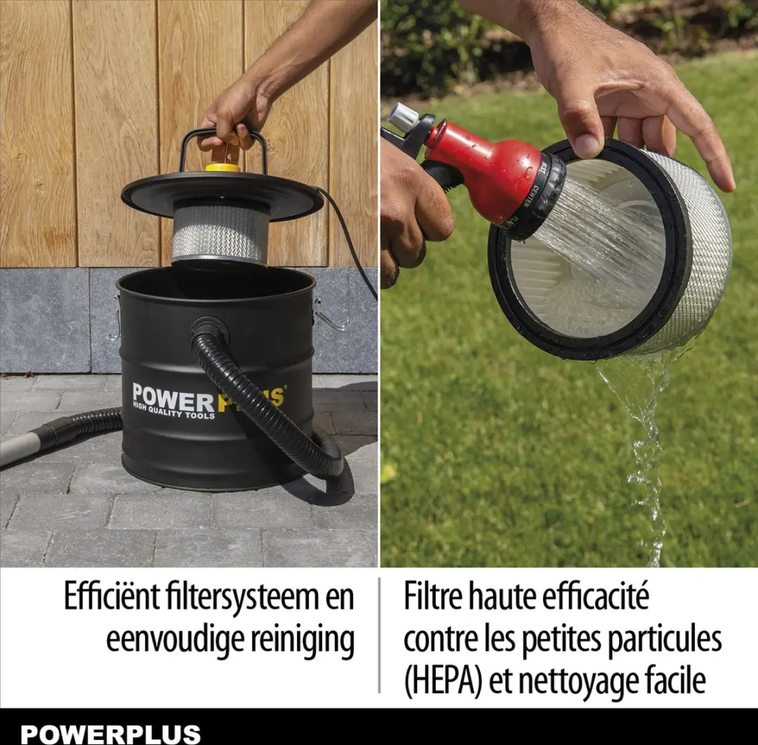 Powerplus POWX3013 Elektrische Aszuiger 1600W - 20L Tank