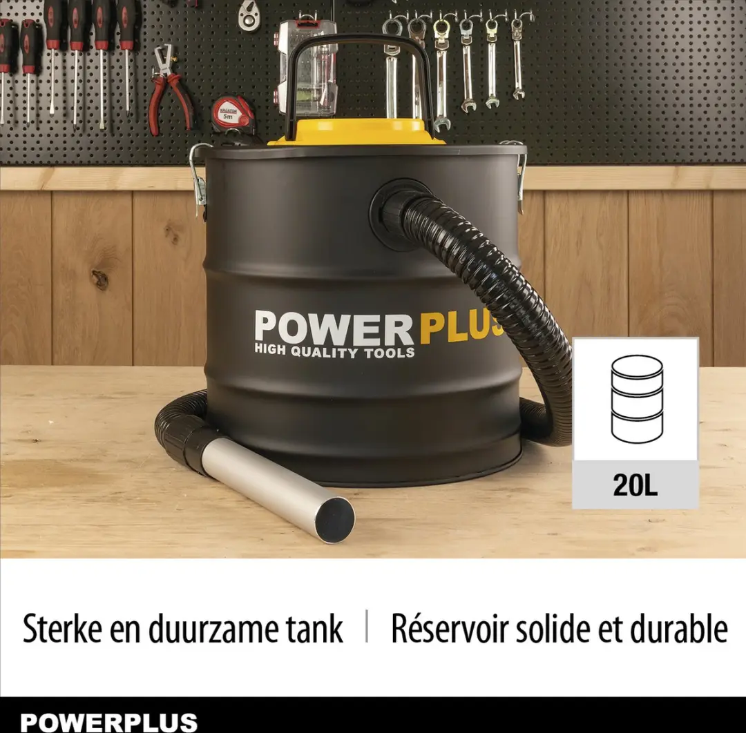 Powerplus POWX3013 Elektrische Aszuiger 1600W - 20L Tank