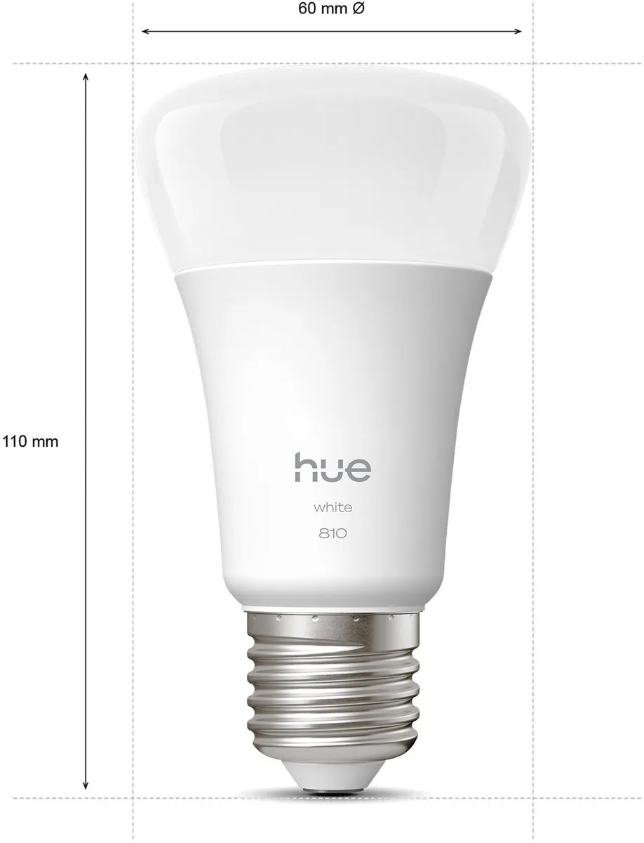 Philips Hue Slimme LED A60 Warm Wit 7W - 4 Stuks - afbeelding 6 van 6