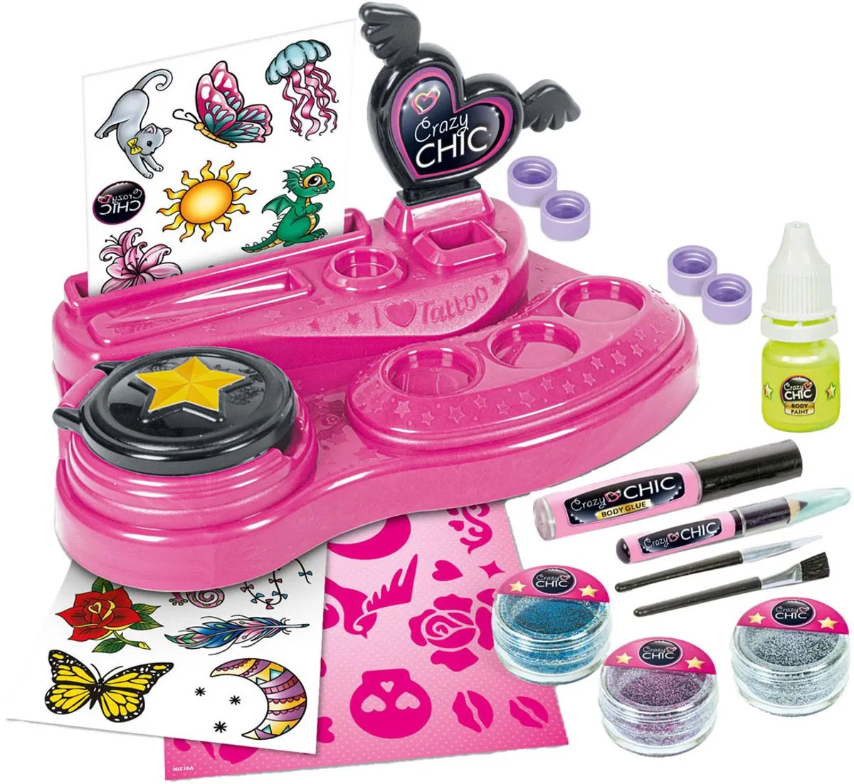 Clementoni Crazy Chic Tattoo Set - Multicolor
