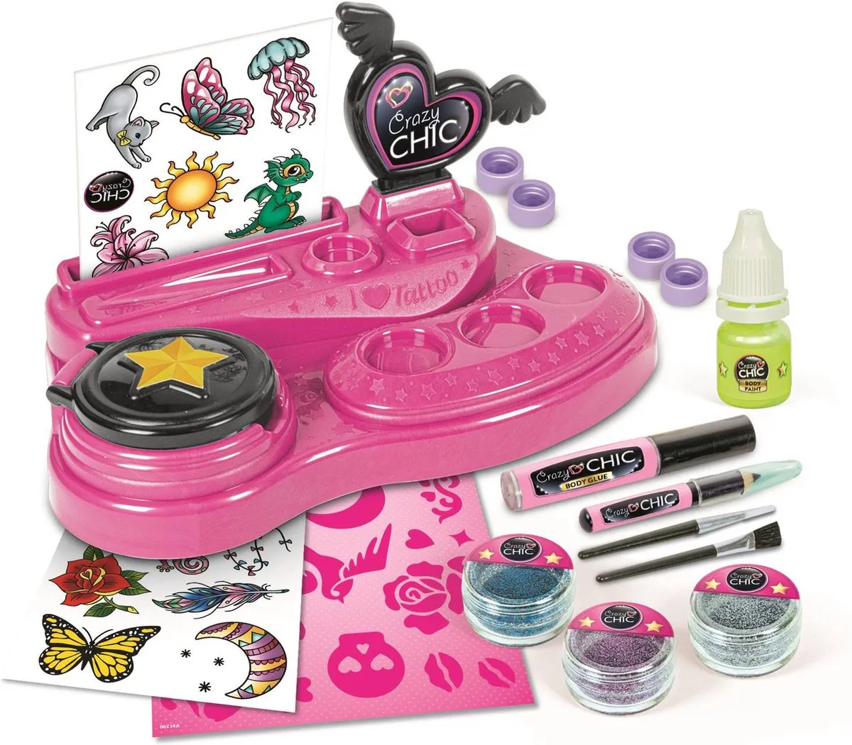 Clementoni Crazy Chic Tattoo Set - Multicolor