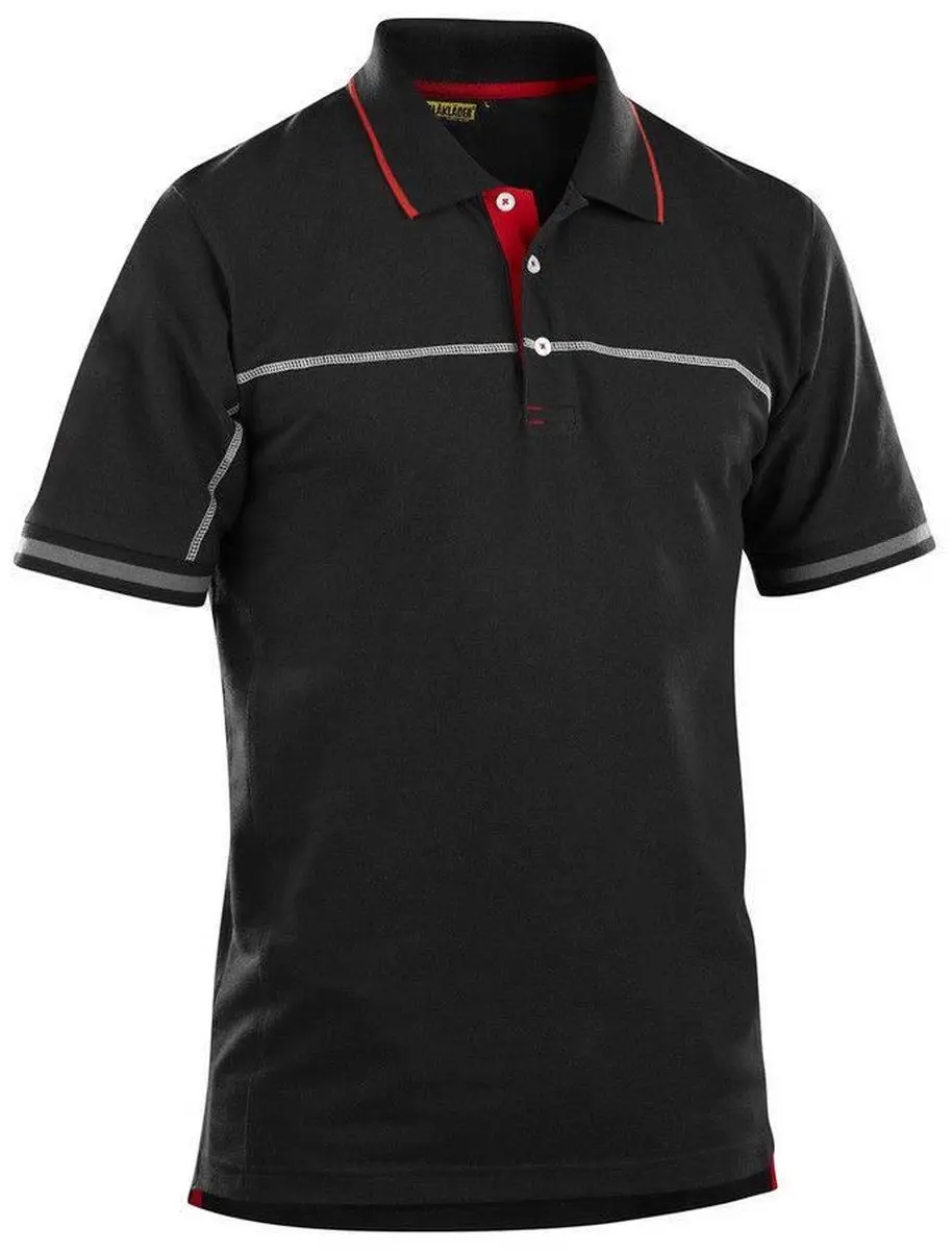 Blåkläder 3389 Poloshirt - XXL - Zwart/Rood