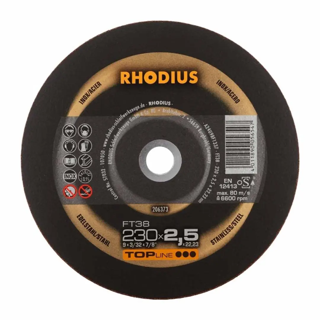 Rhodius 206373 Doorslijpschijf Inox Metaal 230x2,5mm