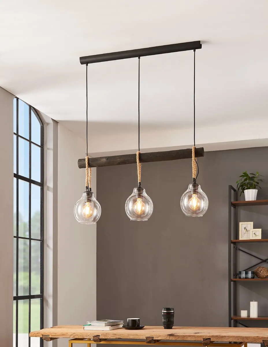 Eglo Roding Hanglamp E27 - 88cm - Zwart