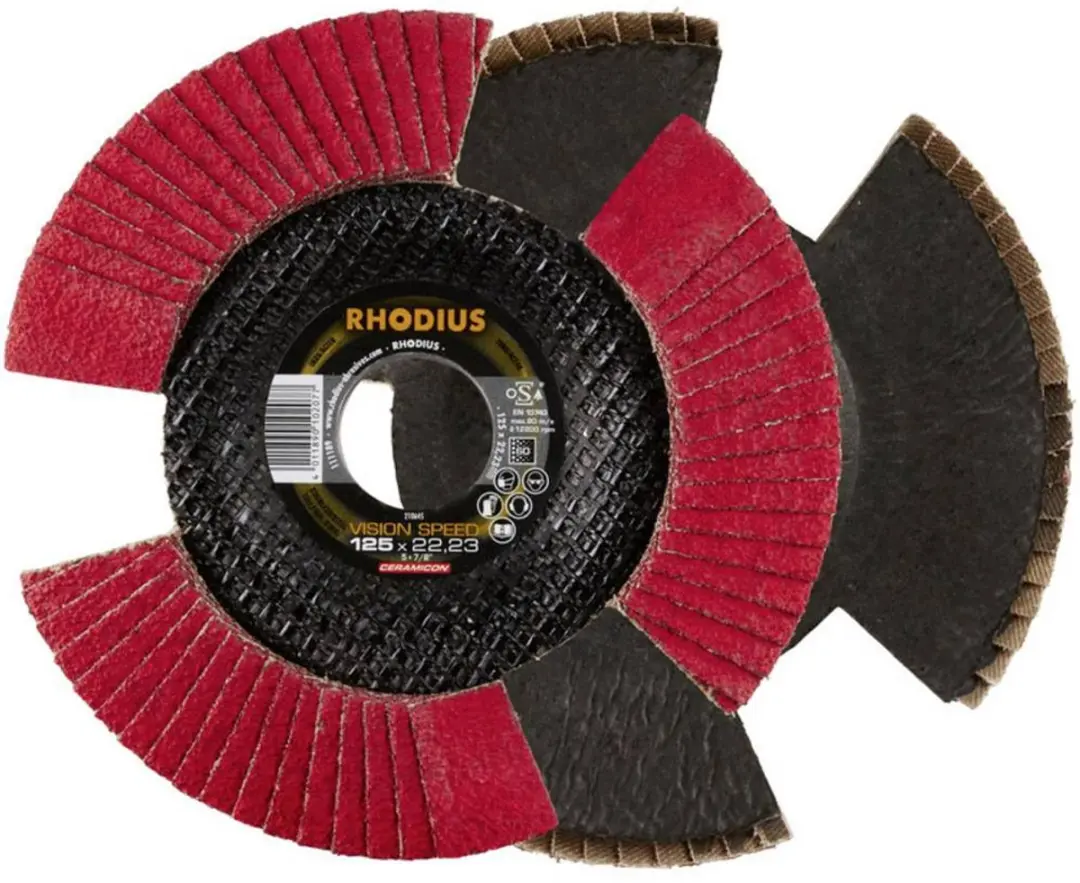 Rhodius Vision Speed Lamellenschijf 125mm P60 RVS