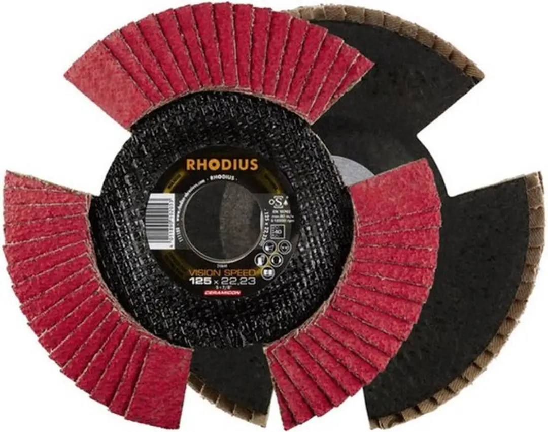 Rhodius Vision Speed Lamellenschijf 125mm P60 RVS