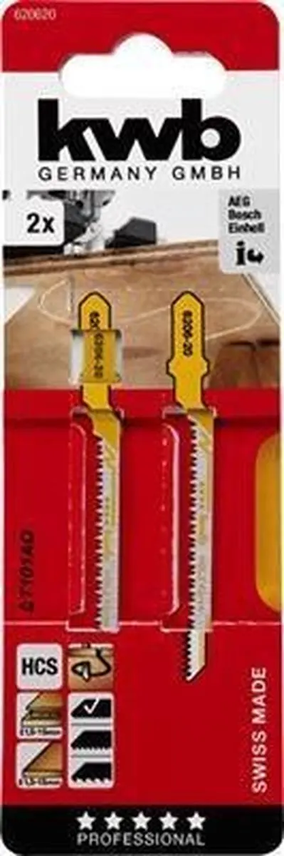 KWB Decoupeerzaagblad Hout Star Smal 620620 - 2 Stuks