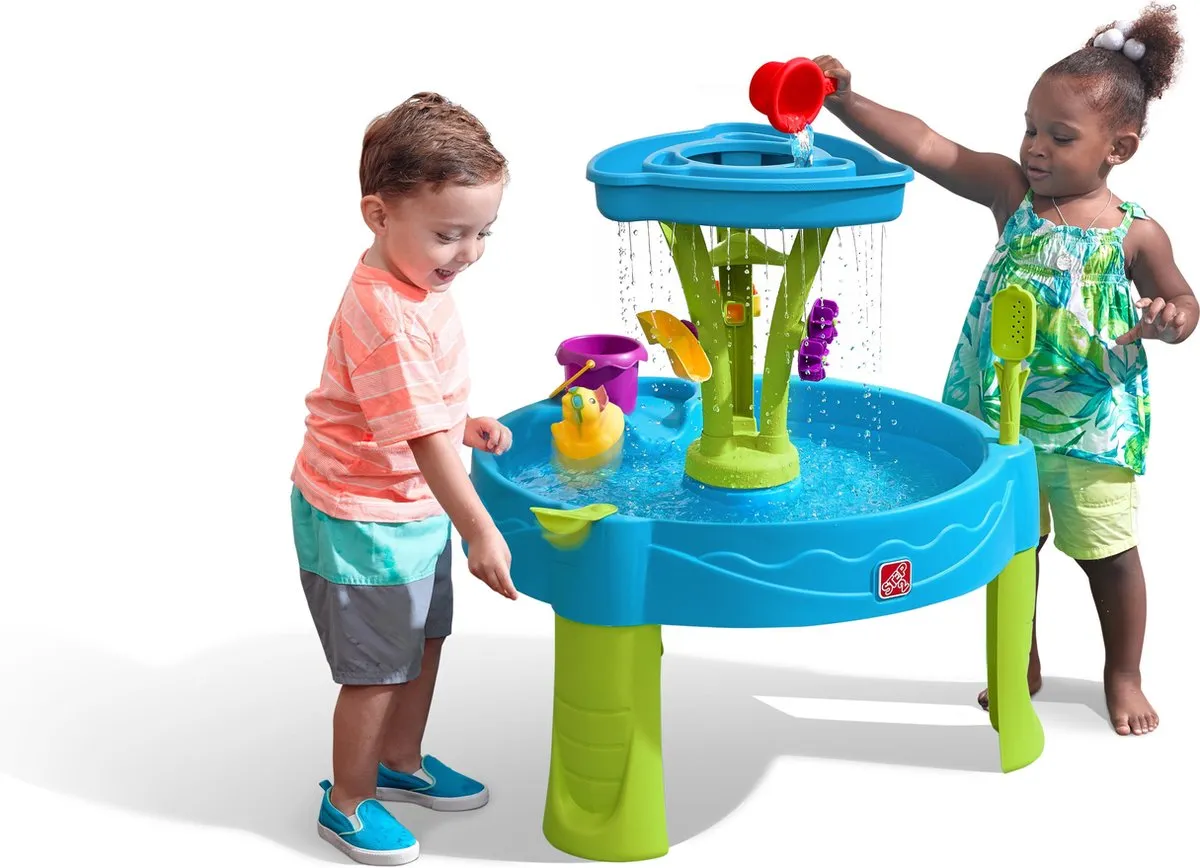 Step2 Summer Showers Splash Watertafel - Met 8 accessoires - Waterspeelgoed voor kind - Activiteitentafel met water voor de tuin / buiten
